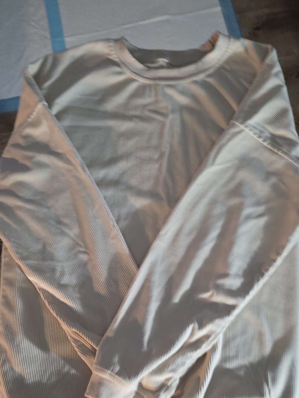 Misses Crew Neck Long Sleeve Shirt - Tan Beige